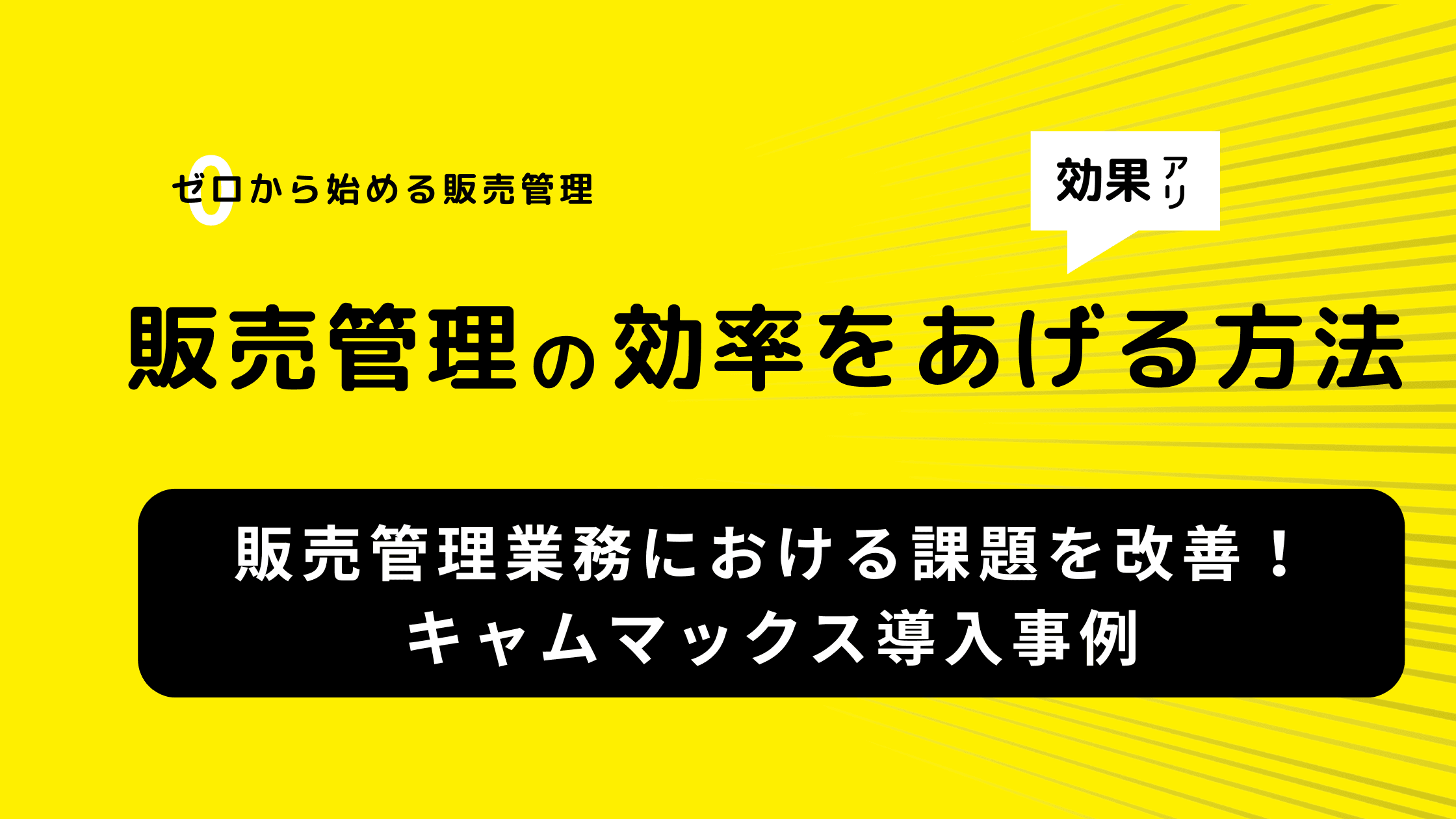 販売管理業務における課題を改善!キャムマックス導入事例