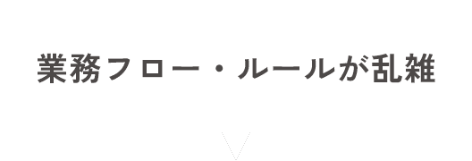 業務フロー・ルールが乱雑