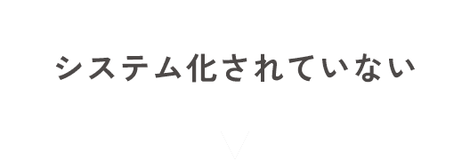 システム化されていない