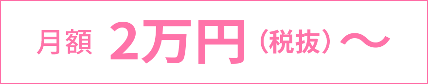 月額2万円（税別）～