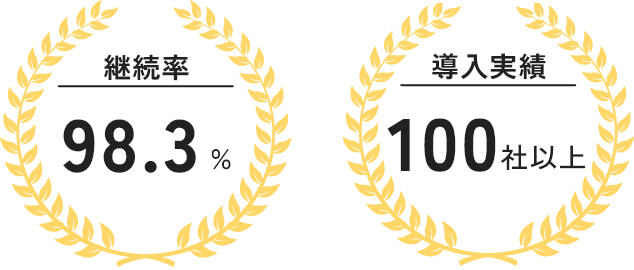 継続率98.3%！導入実績100社以上！